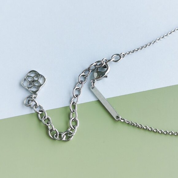 Kendra Scott Ari Heart Amethyst Necklace - Silver - Picture 4 of 4